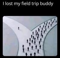 I lost my field trip buddy