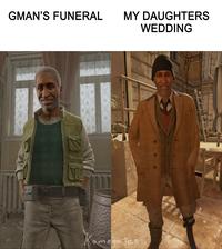 GMAN'S FUNERAL MY DAUGHTERS WEDDING ESI omegatze