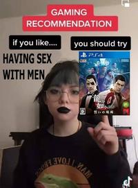 GAMING RECOMMENDATION if you like.... you should try B PS4. HAVING SEX SEGA WITH MEN 龍0 如 CERO D 誓いの場所 МАМ MAM TTOAE 22087