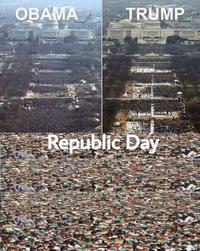 OBAMA TRUMP Republic Day