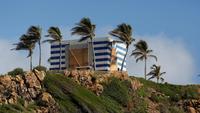 Epstein's Island Striped Building Sea View