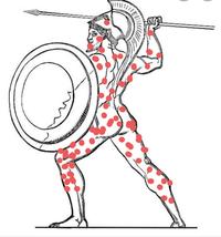 During the Trojan War, the Greeks noted that their Achilles units would return from battle wounded i...