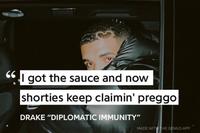 "I Got the Sauce and Now Shorties Keep Claimin' Preggo"