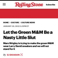 Let the Green M&M Be a Nasty Little Slut