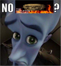 NO THE SKELETON APPEARS