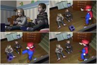 CGI animation made for a 2006 Taiwanese TV news report about the release of the Wii. Mario bursts in...