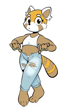 Retsuko Jeans by NoogatDelight