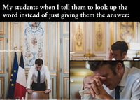 Sad Macron Putin meme