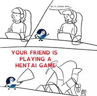 Oh, hi, Steam! Wha-- YOUR FRIEND IS PLAYING A HENTAI GAME