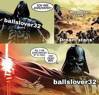 ballslover32 casually owning the entire Dream fanbase fr fr