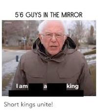 5'6 GUYS IN THE MIRROR Iam a king Short kings unite!
