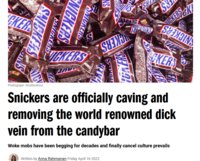 Snickers is Removing the Dick Vein