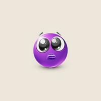 Purple Big Glassy Eyes
