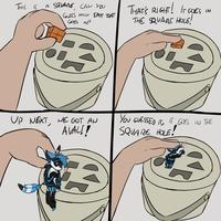 A SQUARE CAN YOU GUESS WHICH SPOT THAT GOES IN? THIS IS UP NEXT, WE GOT AN AVALI! THAT'S RIGHT! IT GOES IN THE SQUARE HOLE! YOU GUESSED IT, IT GOES IN THE SQUARE HOLE! 2