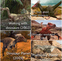 The Truth about killer dinosaurs (2005) Walking with dinosaurs (2002) Dinosaur revolution (2011) Dinosaur Planet Prehistoric Planet (2003) (2022) THE TRUTH