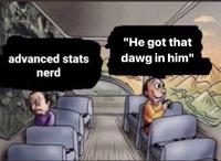 advanced stats nerd "He got that dawg in him" U