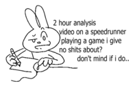 2 hour analysis video on a speedrunner playing a game i give no s---- about? don't mind if i do..