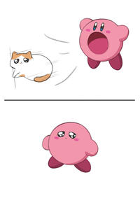 See also: <a href="https://knowyourmeme.com/memes/kirby-hats-kirby-transformations">Kirby Hats / Kirby Transformations</a>