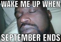 WAKE ME UP WHEN SEPTEMBER ENDS