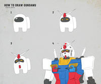 HOW TO DRAW GUNDAMU RIDETH MOCHI 1 3 2 4