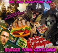 WE ARE DROPPING ON NO WARCRIMES On An EMPTY STOMACH KinoFabino burger town special burger569 GET THE RIGHT CARBS CALL FAM BURGER TOWN CURED QUICO TOWN TOWN CURGER TOWN TOWN REPHERD MYCA BURGER TOWN GENTLEMEN: