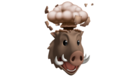 Boar Head Exploding Transparent PNG
