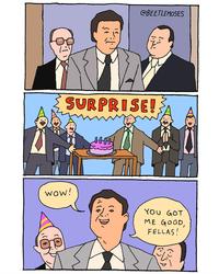 SURPRISE! wow! @BEETLEMOSES любо liks YOU GOT ME GOOD, FELLAS!