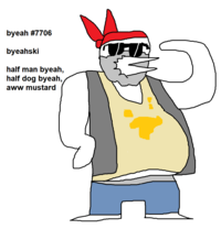 byeah #7706 byeahski half man byeah, half dog byeah, aww mustard