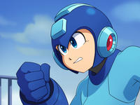I couldn't draw Gutsman without thinking about the legendary meme and so I made a Megaman 11 version...