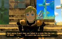 I need to reach my triena! Don't worry, I won't have you lashed to a cross like the rest of these koroks It's useful that you happened by.