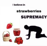 i believe in strawberries SUPREMACY