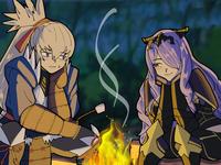 Takumi and Camilla Roasting Marshmallows
