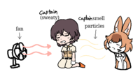 fan g Captain (sweaty) a captainsmell particles