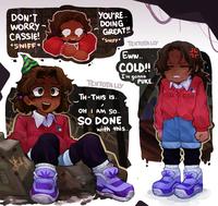 NA DIE DON'T D WORRY- CASSIE! *SNIFF* I'M HO GON YOU'RE.. ON DOING GREAT!! HADIR NASNI NA DI *SNIFF* Eww.. COLD!! I'm gonna TENTOTALLY _TH-THIS IS.. OH I AM SO.. SO DONE TEHTOTALLY with this.. ↓ PUKE. UL π