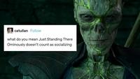 catullan Follow what do you mean Just Standing There Ominously doesn't count as socializing