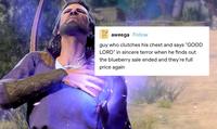 aweega Follow guy who clutches his chest and says "GOOD LORD" in sincere terror when he finds out the blueberry sale ended and they're full price again