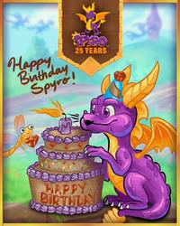 Happy Birthday Spyro! SPYRO 25 YEARS HAPPY BIRTHDAY ELLE