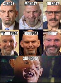 SUNDAY MONDAY WEDNESDAY THURSDAY SATURDAY TUESDAY FRIDAY