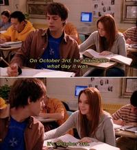 On October 3rd, he asked me what day it was. It's October 3rd. ud