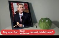 Day one: Can Kevin McCarthy outlast this lettuce?