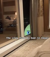 The view from my bed in Vegas HI