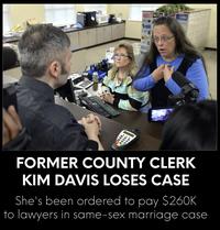 It’s going to cost her a quarter of a million dollars for refusing to do her job.