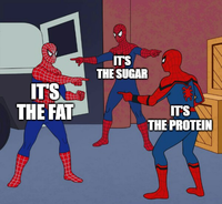 IT'S THE FAT 7 IT'S THE SUGAR Livr IT'S THE PROTEIN