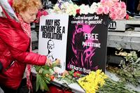 MAY HIS MEMORY BE A REVOLUTION NE! CODEPINK will no longer be complicit in genocide FREE PALESTINE RIPAaron Busk EPIN IA COMMA