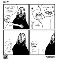 WHY SO I JUST DREW A VERY SCARY LOOKING CHARACTER GOD THAT IS SO Sexy ARTIST ARTIST ARTIST LOLA BEAR THE INTERNET RENS AWAY fb: @lolamcbaire ig: @lol_a_bear