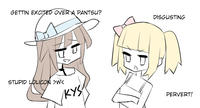 GETTIN EXCITED OVER A PANTSU? STUPID LOLICON >W< DISGUSTING KYS PERVERT!