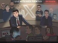 chris 2024 LIVE WITH NICK FUENTES! 3M tuned in MY BLACKLIST NICK ADRIAN DESTINY DUMB DUMBER Nicholas J. Fuentes | @NickJFuentes I rumble.com/nickjfuentes I cozy.tv/nick I t.me/nickjfuentes SANTOS