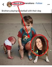 < Weird Al Generations Follow 3d Brothers playing basketball with their dog