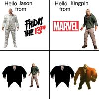 Hello Jason from Hello Kingpin from FRIDAY THE 13TH MARVEL