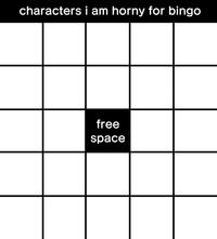 characters i am horny for bingo free space